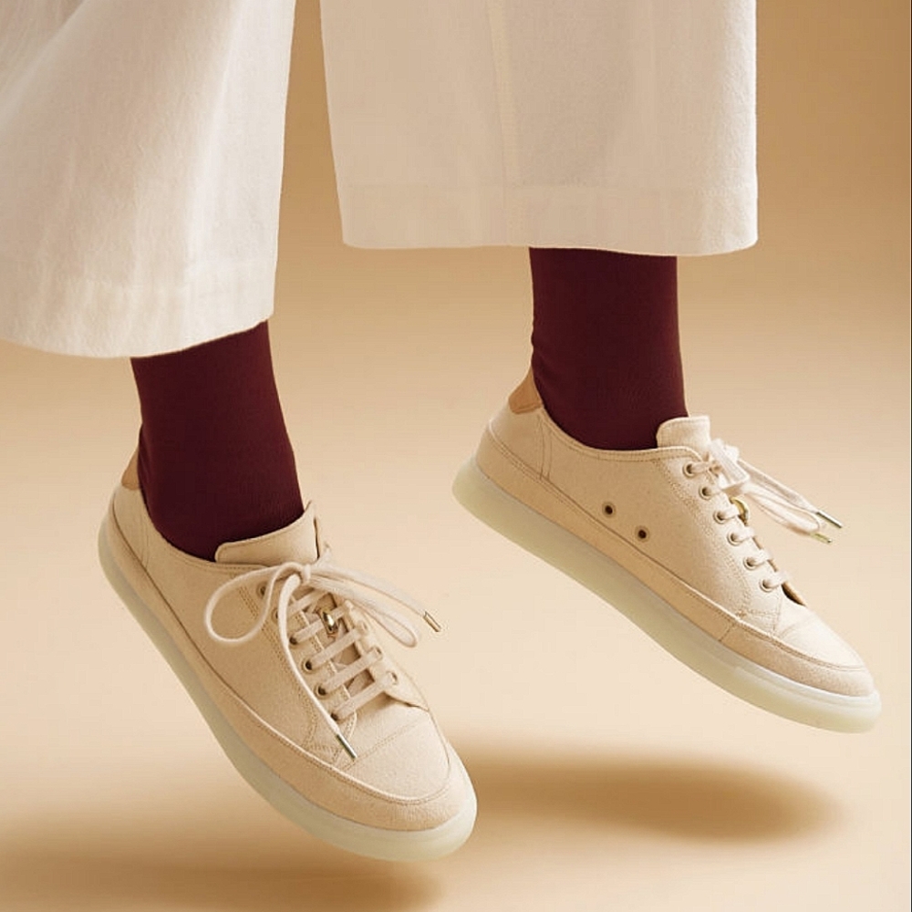 NIB PAIRS IN PARIS No 19 Reaumur Toile Naturelle Cotton Canvas Sneakers sz 41